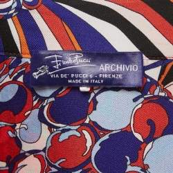Pre Owned Emilio Pucci Multicolor Abstract Print Silk Button Front Shirt M