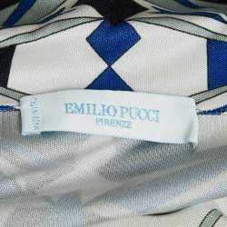 Emilio Pucci Printed Silk Jersey Button Front Short Dress S