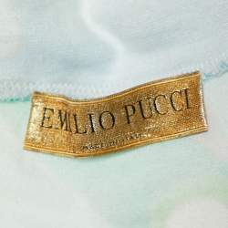 Emilio Pucci Multicolor Printed Velvet Zip Up Jacket S 