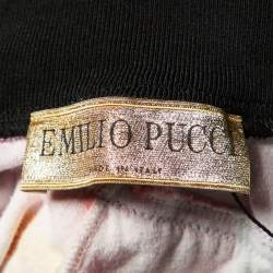 Emilio Pucci Pink Printed Velvet Track Trousers S