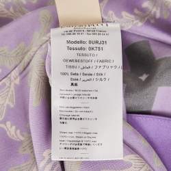 Pre Owned Emilio Pucci Purple Printed Silk Long Sleeve Shirt L
