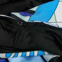 مملوكة مسبقًا Emilio Pucci Blue Iride Print Jersey Sleeveless Dress M