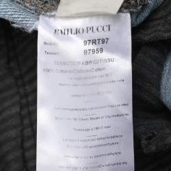 Pre Owned Emilio Pucci Faded Blue Denim Zip Detail Jeans M