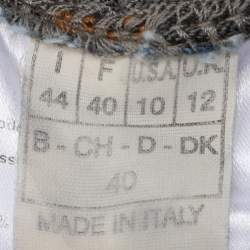 Pre Owned Emilio Pucci Faded Blue Denim Zip Detail Jeans M