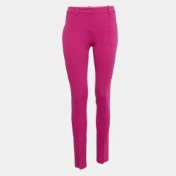 Emilio Pucci Pink Jersey Pintuck Detail Trousers S