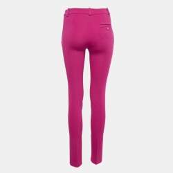 Emilio Pucci Pink Jersey Pintuck Detail Trousers S