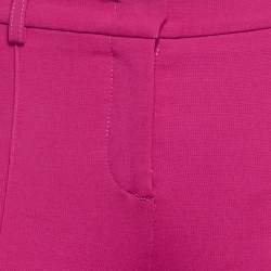 Emilio Pucci Pink Jersey Pintuck Detail Trousers S