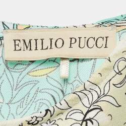 Emilio Pucci Multicolor Floral Print Silk Top S