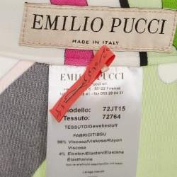 Emilio Pucci Multicolor Printed Jersey Trousers M