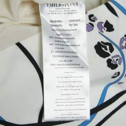  Emilio Pucci White Floral Cotton Blend Embellished Mini Dress M 