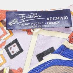 مملوكة مسبقًا فستان إيميليو بوتشي شيفت حريز منقوش متعدد الألوان قصير مقاس صغير (سمول)