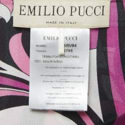 مملوكة مسبقًا Emilio Pucci Pink Printed Silk Maxi Skirt L