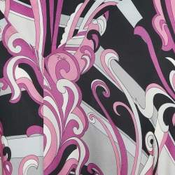 مملوكة مسبقًا Emilio Pucci Pink Printed Silk Maxi Skirt L