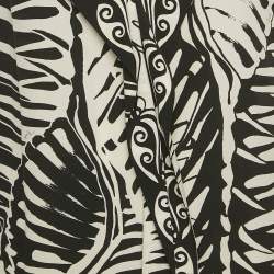 Pre Owned Emilio Pucci White Printed Silk Sleeveless Mini Dress S