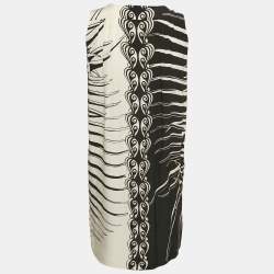 Pre Owned Emilio Pucci White Printed Silk Sleeveless Mini Dress S