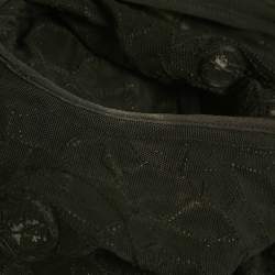 Emilio Pucci Black Embellished Mesh Feather Detail Mini Dress L