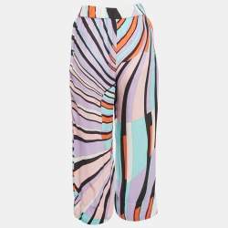 Emilio Pucci Multicolor Crepe Capri Pants M