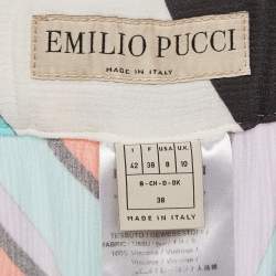 Emilio Pucci Multicolor Crepe Capri Pants M