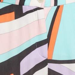 Emilio Pucci Multicolor Crepe Capri Pants M