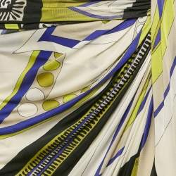 Emilio Pucci Multicolor Printed Jersey Draped Trousers S
