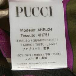 Pre Owned Emilio Pucci Multicolor Iride Print Silk Long Sleeve M