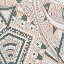 Emilio Pucci Multicolor Printed Jersey V-Neck Long Sleeve Top M