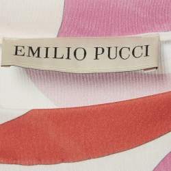 Emilio Pucci Pink Printed Jersey Belted Bodycon Dress S
