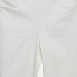 Emilio Pucci White Cotton Gabardine Trousers S