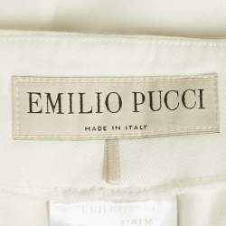 Emilio Pucci White Cotton Gabardine Trousers S