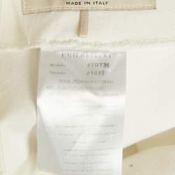Emilio Pucci White Cotton Gabardine Trousers S