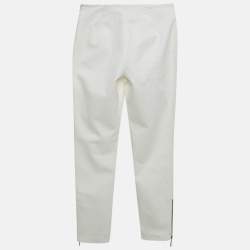 Emilio Pucci White Cotton Gabardine Trousers S