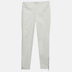 Emilio Pucci White Cotton Gabardine Trousers S