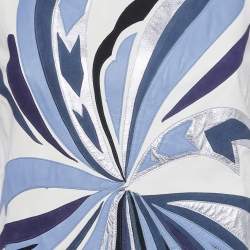 Emilio Pucci Ivory Leather Appliqued Shift Dress M