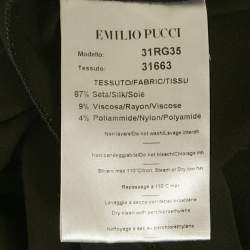 Pre Owned Emilio Pucci Black Lace Trim Silk Jumpsuit S