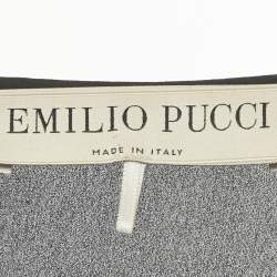 Pre Owned Emilio Pucci Black Lace Trim Silk Jumpsuit S