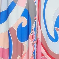 Emilio Pucci Pink Printed Crepe Kaftan Dress One Size