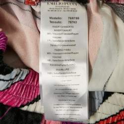 مملوكة مسبقًا Emilio Pucci Pink Printed Velvet Trousers M