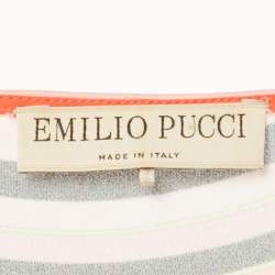 Pre Owned Emilio Pucci Multicolor Printed Jersey Top S