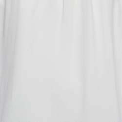 Pre Owned Emilio Pucci White Silk Chain Sleeve Mini Dress S