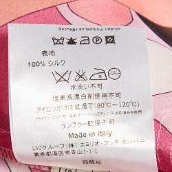 مملوكة مسبقًا Emilio Pucci Pink Printed Silk Semi Sheer Pants S