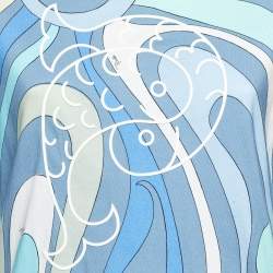 Pre Owned تي شيرت رقبة دائرية قطن إيميليو بوتشي أزرق إي رايد مقاس صغير - سمول