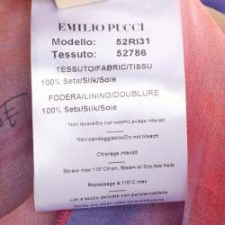 Pre Owned Emilio Pucci Multicolor Tie Dye Chiffon Beads Embellished Long Dress M