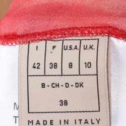 Pre Owned Emilio Pucci Multicolor Tie Dye Chiffon Beads Embellished Long Dress M