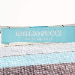 مملوكة مسبقًا Emilio Pucci Blue Printed Cotton Long Dress L