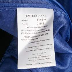 Pre Owned Emilio Pucci Black Lace Button Front Midi Dress M