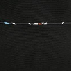 Pre Owned Emilio Pucci Black Jersey Ruffle Detail Bodycon Mini Dress S