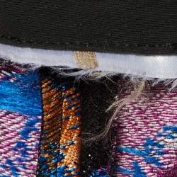 Pre Owned Emilio Pucci Black Lurex Jacquard Pleated Shorts S/M