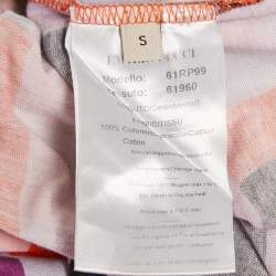Pre Owned Emilio Pucci Multicolor Printed Jersey T-Shirt S
