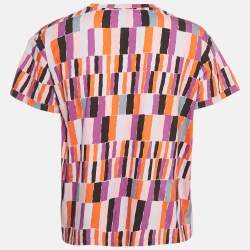 Pre Owned Emilio Pucci Multicolor Printed Jersey T-Shirt S