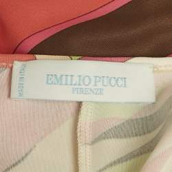 Pre Owned Emilio Pucci Multicolor Printed Jersey Halter Neck Short Dress S
